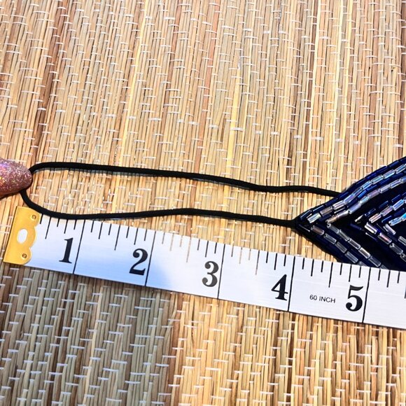 100% Silk Beaded SzM Fabrica Black Evening/Formal Party/Wedding/Prom/Party Dress - Picture 10 of 15